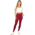 thumbnail image 4 of Women's Casual High Waist Solid Full Length Leggings, 4 of 5