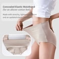 thumbnail image 5 of Women's High Waisted Underwear Cotton Soft Full Coverage Briefs Pantie, 5 of 6