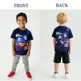 thumbnail image 2 of DDSOL Boy Halloween T-Shirt Ghost Graphics Short Sleeve Tops Blue Size 7, 2 of 3