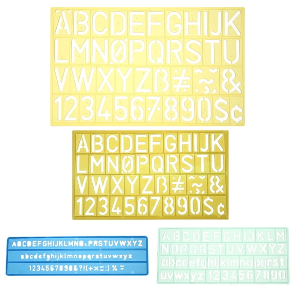 OFFIGAM Alphabet Drawing Stencils Template Set for Kids and Adults, Assorted Letters for Writing and Craft Projects