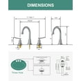 thumbnail image 7 of WOWOW 8 in. Widespread Double Handle Bathroom Faucet, 7 of 7