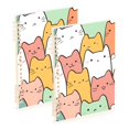 thumbnail image 2 of Haosy Cute Pastel Cats Notebooks 1-subject Journal 60 Sheets A5 College Ruled Paper Detachable Ring 8.3"x5.7", 2 of 8