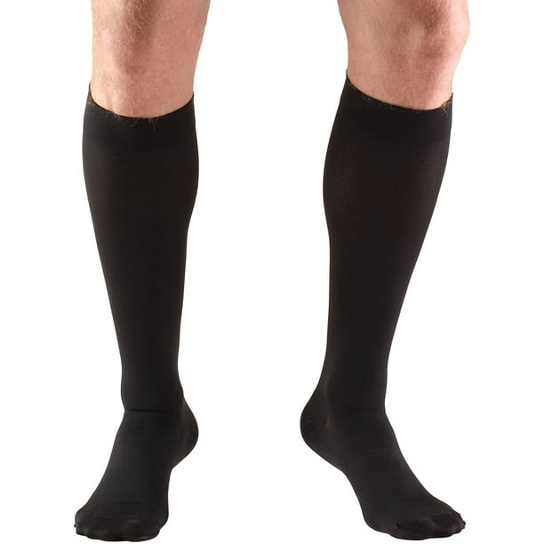 30-40 mmHg Compression Stockings for Men and Women, Knee High Length,  Closed Toe, Black, 3X-Large 