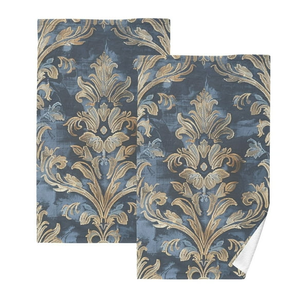 Boho Floral Hand Towels Cotton Bath Towels Large Face Towels Absorbent for Bathroom 2 Packs