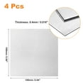 thumbnail image 2 of Uxcell 4Pack 100mm x 100mm x 0.4mm Rectangle 6061 Aluminum Sheet Flat Metal Plate Stock, 2 of 5