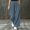 Blue, variant on Jesvior Women's Wide-Leg Corduroy Pants High-Waisted Pull-On Trousers with Pockets, Casual Solid Color Long Bottoms for Weekend Strolls, Coffee Dates and Travel Comfort