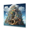 thumbnail image 2 of Designart "Castle from a Fantasy II" Castles Metal Art Living Room, 2 of 5