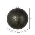 thumbnail image 2 of Vickerman N182587D 4.75 in. Pewter Candy Ball Ornament with Circle Glitter Pattern  4 per Bag, 2 of 3