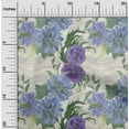 thumbnail image 1 of oneOone Cotton Jersey Lavender Blue Fabric Chevron|Leaves & Floral Watercolor Quilting Supplies Print Sewing Fabric By The Yard 58 Inch Wide, 1 of 4