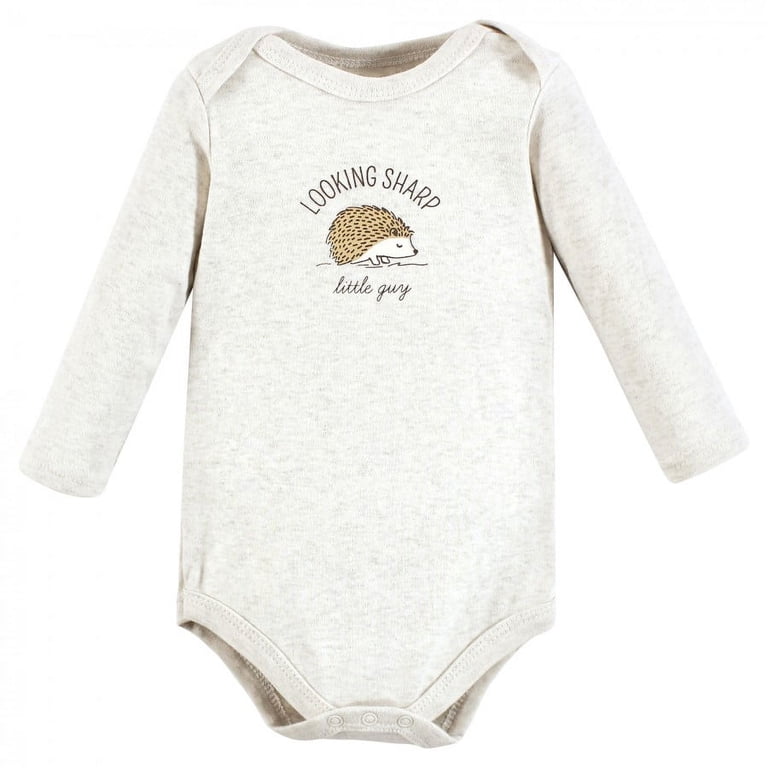 Hudson Baby Long-Sleeve Cotton Bodysuits, 5-Pack photo 5