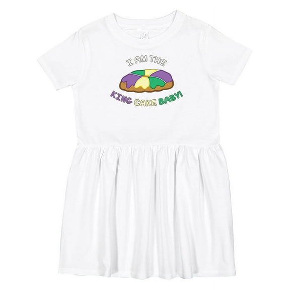 Inktastic I Am the King Cake Baby Girls Toddler Dress