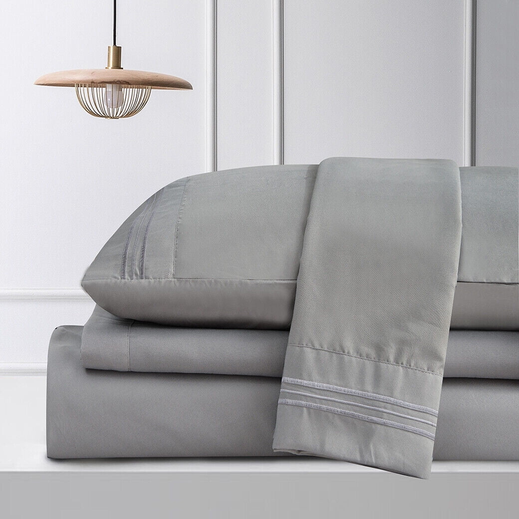 Luxury Bamboo Sheets,Queen King Full Twin Split Size, Deep Pocket Fitted Sheets