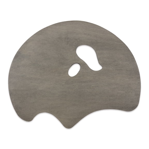 New Wave Art Wood Palette - Grey, 22-1/4" x 18" x 1/5", Grand View Confidant, Left Hand