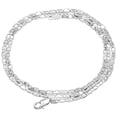thumbnail image 4 of 2.6mm Rhodium Plated Flat Mariner Choker Chain Necklace, 16 inches, 4 of 7