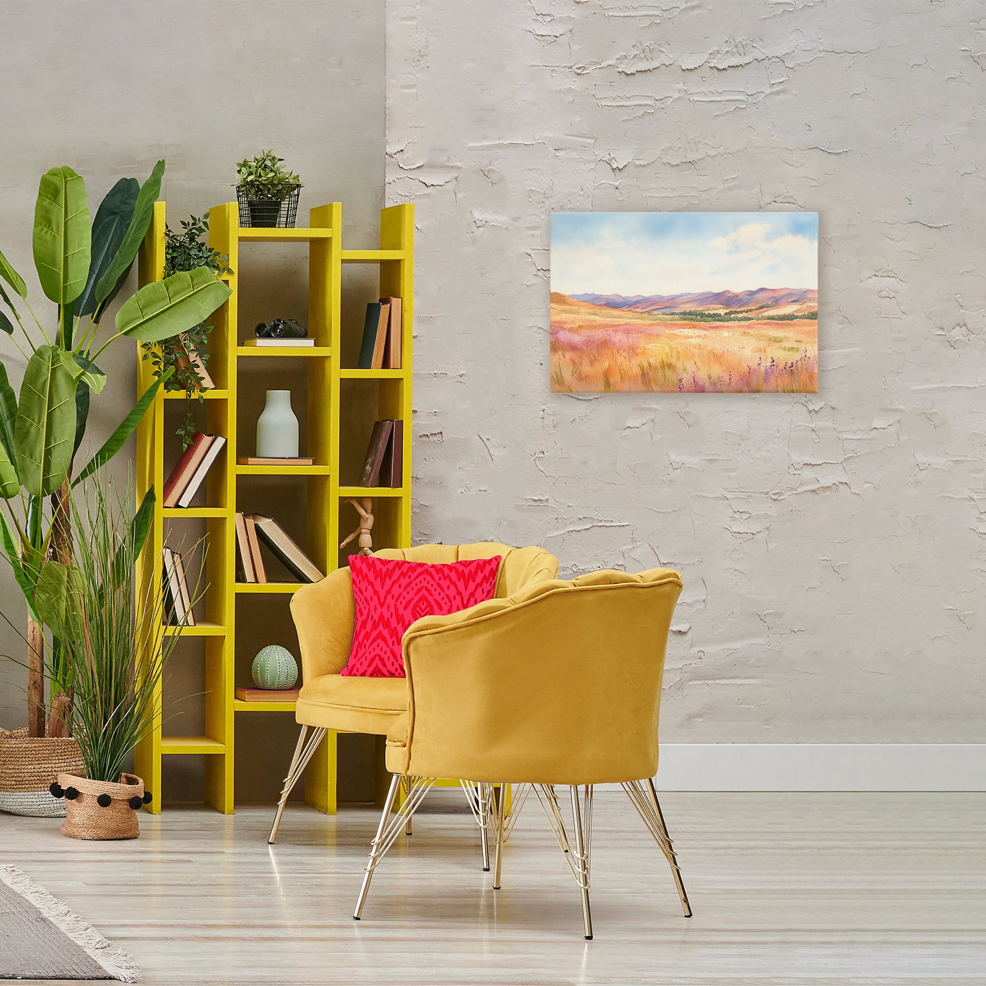 Stupell Industries Pastel Valley Panorama Canvas Wall Art, design by Petal Prints Design