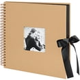 thumbnail image 1 of INNOCHEER 12x12 Inch Scrapbook Photo Album with Photo Opening for Valentines Day Gifts, Wedding Guest Book, DIY Anniversary Travel Memory Scrapbooking, 80 Pages (Brown 12 x 12), 1 of 3