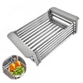 thumbnail image 1 of DEBGFS CHOKSmall Dish Drying Rack Exquisite Design Dish Drying Rack in Sink Flexible Placement Over the Sink Dish Drainer Drying Rack Gray,Grey,3.54×8.86in, 1 of 6
