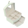 thumbnail image 4 of Caja De Joyería Para Las Mujeres, Portátil De 2 Capas De Cuero De La PU De Viaje De Joyería Caso Con Cierre Y Asa, Multifuncional De Almacenamiento De Joyería Organizador De, 4 of 7