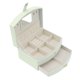 thumbnail image 4 of Caja De Joyería Para Las Mujeres, Portátil De 2 Capas De Cuero De La PU De Viaje De Joyería Caso Con Cierre Y Asa, Multifuncional De Almacenamiento De Joyería Organizador De, 4 of 7