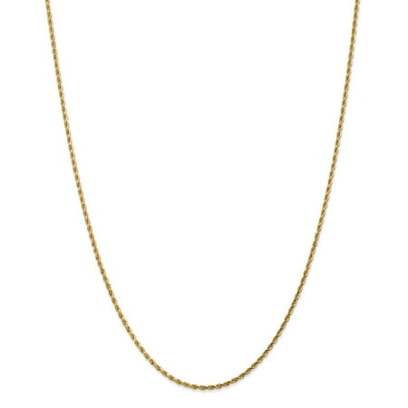 14k Yellow Gold 1.75mm Diamond Cut Rope Chain 20in Necklace