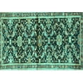 thumbnail image 1 of Ahgly Company Machine Washable Indoor Rectangle Animal Turquoise Blue Traditional Area Rugs, 3' x 5', 1 of 4