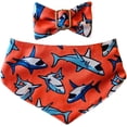 thumbnail image 3 of The Bloo Club Bowdanas, Dog Bow Ties & Bandanas, 100% Made in The US, a melding of Comfort & Style, Donate with Each Sale to Local Animal Shelters (Club Executive Shark Pet, Medium), 3 of 7