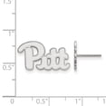 thumbnail image 2 of Sterling S. Rh-p LogoArt University of Pittsburgh Small Post Earringss; for Adults and Teens; for Women and Men, 2 of 2