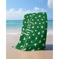 thumbnail image 4 of Lucky Shamrock, Beach Towels Oversized Super Absorbent, St. Patrick's Day Irish Clover Green Lightweight Bath Towel Quick Dry Sets For Bathroom/Pool/Rv Camping/Beach Play/Gym Room/Picnic 31"x62", 4 of 8