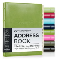 Gallery Leather Desk  Address Book - Acadia Lime - 9" x 7"