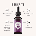 thumbnail image 3 of Drop Supplements Elderberry Liquid Drops with Vitamin C - Organic, Immune Support for Adults and Kids - Gluten-Free, Vegan, No Artificial Preservatives - 2 Month Supply, 3 of 8