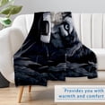 thumbnail image 6 of Wolf Cozy and Stylish Microfiber Printed Throw Blanket - Soft, Warm, and Lightweight for Sofa, Bed, Couch, Office, and Camping, 6 of 6