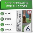 thumbnail image 2 of Yogamedic Silicone Toe Separators for Overlapping Toes, Bunion Relief and Alignment, 6-Pack, BPA-Free, One Size, Comfortable Stretching and Relaxation, 2 of 5