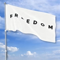 AZXY Freedom Flag White 3x5 Ft One side Indoor Outdoor Yard Home Patriotic Gift Tribute Gathering Decor