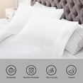 thumbnail image 2 of Juego de 2 Suaves Transpirables Fundas Almohadas con Bordado sin Cremallera, 2 of 6