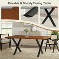 thumbnail image 5 of Kithkasa Wood Dining Table,Dining Table for 4-6, 69" Rectangular Modern Farmhouse Kitchen Table for Dining Room, Living Room, Office, Kitchen, Apartment, Easy to Assemble, Brown, 5 of 5