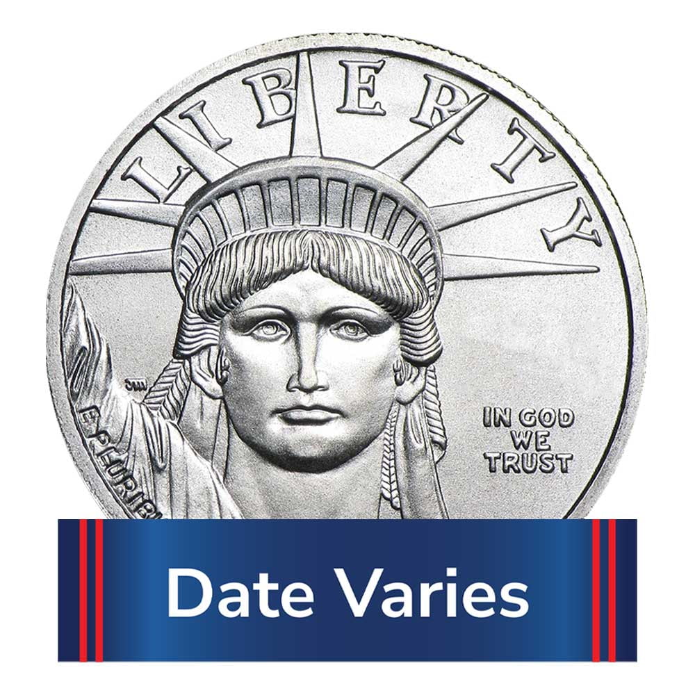 Random Year $25 1/4-oz American Platinum Eagle BU
