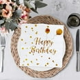thumbnail image 6 of 60 Pcs Birthday Napkins, Happy Birthday Napkins Dinner Cocktail Disposable Paper Party Napkins for Adults Kids Birthday Party Supplies Decorations, 6.5 Inchwhite, 6 of 7