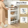 thumbnail image 4 of Costway 4-Tier Rolling Storage Cart 8" Slim Kitchen Cart on Wheels with Open Shelves, 4 of 10