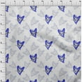 thumbnail image 4 of oneOone Cotton Flex Blue Fabric Writing Love Fabric For Sewing Printed Craft Fabric By The Yard 40 Inch Wide, 4 of 4