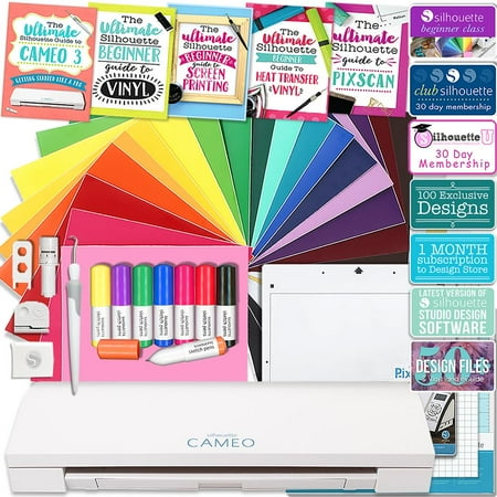 Hematite Cameo - Silhouette Cameo 3 Bluetooth Educational Bundle Oracal Vinyl, Guides, Class, and More