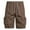 Coffee #6, variant on Mens Shorts Cargo Shorts for Men, Cargo Shorts for Men Stretch Waist Cotton Hiking Short Casual Solid Zipper Button Pockets Cropped Cargo Shorts