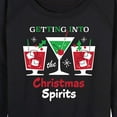 thumbnail image 3 of Instant Message - Getting Into Christmas Spirits - Women's Lightweight French Terry Long Sleeve Shirt, 3 of 6
