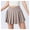 Brown, variant on Women Girls Stretchy Compression Quick Dry Sports Wear V Cut Pleated Tennis Skorts