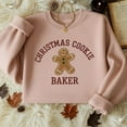 thumbnail image 2 of Embroidered Christmas Cookie Baker Sweatshirt, Cute Cookie Tester Xmas Crewneck, Holiday Christmas Embroidered Sweatshirt, 2 of 5