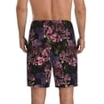 thumbnail image 3 of Kdxio Orchids Flowers Print Mens Sleep Shorts Bottoms Soft Comfy Pajama Wear Pants with Drawstring Pockets, 3 of 7