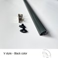 thumbnail image 3 of 2-40 piezas/lote de perfil de aluminio LED de 0,5 m en forma de U/V/W para barra de tira LED 5050 2835, soporte de canal de lámpara, lámpara de gabinete, armario de cocina, 3 of 5