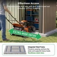 thumbnail image 6 of Homall 5 x 3 ft Outdoor Storage Shed, Metal Garden Tool Shed with Floor Frame & Lockable Doors for Patio Backyard Lawn, Brown, 6 of 7