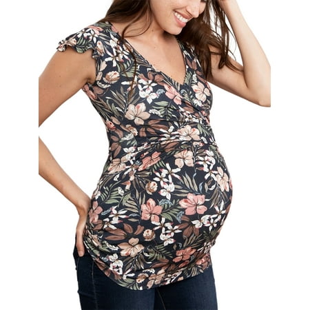 

GORHGORH Women s Cotton Floral Print Sleeveless Casual Nursing Maternity T-Shirt Tank Tops