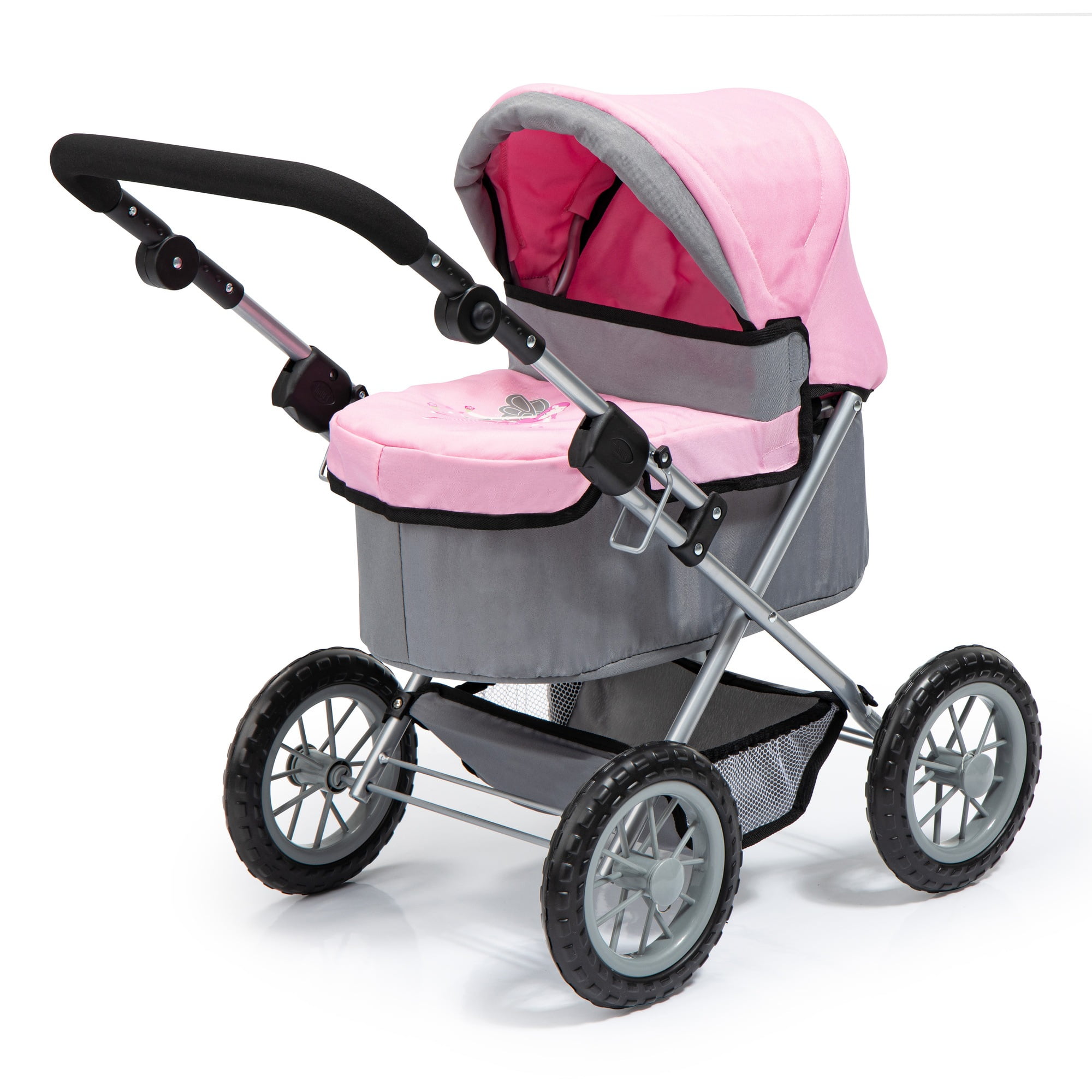 Free Shipping Trendy Pram Stroller For Toy Baby Dolls Grey Pink Walmart