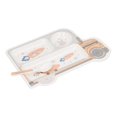 thumbnail image 1 of Cartoon Bamboo Toddler Plate, Bamboo Toddler Plate Reusable   Resin Cute  For Dinner Engineering Vehicles,Radish Bunny, 1 of 8